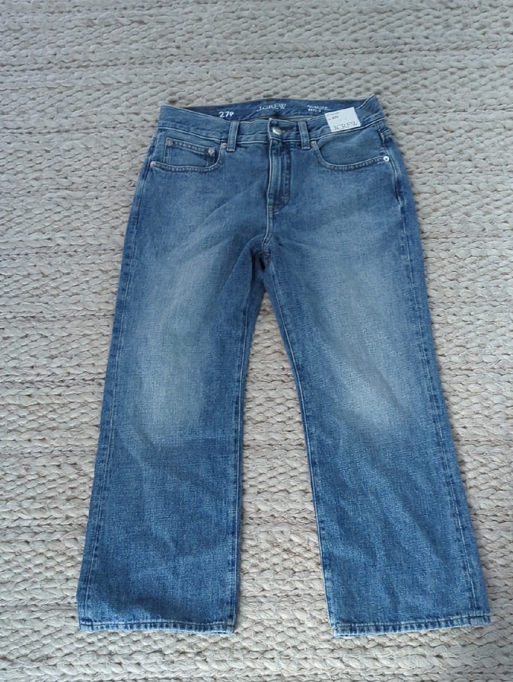 J. Crew Faded Blue Straight-Leg Jeans
